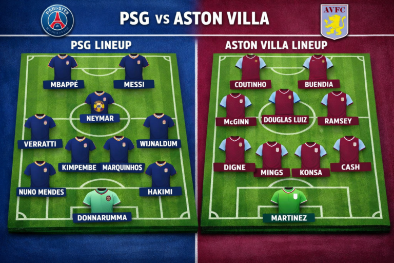 PSG vs Aston Villa Lineups: Tactical Depth, Key Battles, and Matchday Possibilities